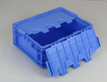 Eingehängte Deckel-Plastikspeicher-Tote Boxes Blue Color Stacking-Umsätze