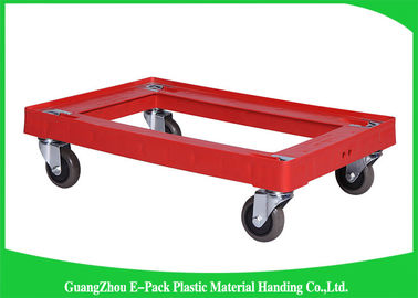 4 Räder schweres DutyPlastic, das Dolly Big Capacity Long Service-Leben 612 bewegt * 412 * 145mm