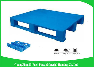 1200 * 800mm blaue Kunststoffpaletten mit drei Läufern, Plastikgleiter-Paletten-Jungfrau HDPE