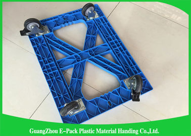 750 * 570 * 175mm bewegliche Transportwagen-Plastikpalette Hochleistungsvierrad100% pp.