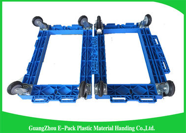 Zusammenklappbarer Hochleistungstransportwagen, bewegende Ausrüstungs-Dolly Plastic Frame With PU-Räder