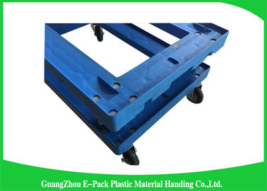 Zusammenklappbarer Hochleistungstransportwagen, bewegende Ausrüstungs-Dolly Plastic Frame With PU-Räder