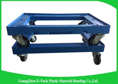 Zusammenklappbarer Hochleistungstransportwagen, bewegende Ausrüstungs-Dolly Plastic Frame With PU-Räder