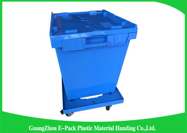 große Plastikmagazine 60L mit Deckeln, Plastikversandverpackungen mit befestigten Deckeln