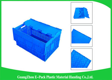 Mesh Collapsible Plastic Containers mit befestigten Deckeln/verpacken faltende Plastikkisten
