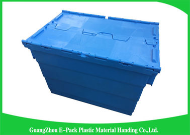 Blaue Plastikspeicherbefestigungs-Deckel-Behälter sortierten Höhe 60 * 40 * 41.2cm