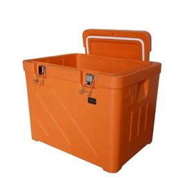 Orange ungiftiger Plastikkühler Isolierkasten, kaltes Magazin des Picknick-110L