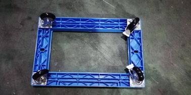 Transport Plastik-Dolly Loading Totes With 3 bewegt PU-Bremsgießmaschinen Schritt für Schritt fort