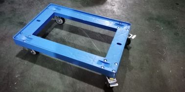 Transport Plastik-Dolly Loading Totes With 3 bewegt PU-Bremsgießmaschinen Schritt für Schritt fort