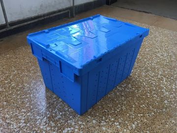 Befestigter Deckel Mesh Body Plastic Storage Crates für Transport