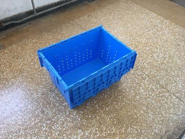Befestigter Deckel Mesh Body Plastic Storage Crates für Transport