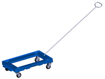 3 bewegt vier Schritt für Schritt fort, die PU stapelnde PlastikDolly Rudder Moving Customized dreht