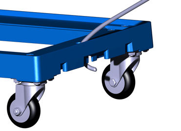 3 bewegt vier Schritt für Schritt fort, die PU stapelnde PlastikDolly Rudder Moving Customized dreht