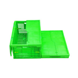 Kundengebundene grüne faltende Plastikkiste Mesh Body pp. + feste Unterseite