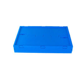 Befestigte Deckel zusammenklappbare feste Plastikunterseite Mesh Body Kisten-600*400*265 Millimeter