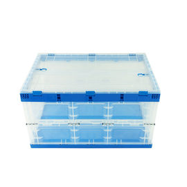 Reihe zusammenklappbarer PlastikTote Boxes Attached Lids Stacking 650*440 Millimeter