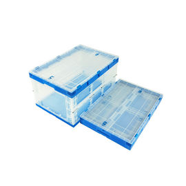Reihe zusammenklappbarer PlastikTote Boxes Attached Lids Stacking 650*440 Millimeter