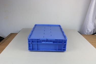 Eingehängte Deckel-Plastikspeicher-Tote Boxes Blue Color Stacking-Umsätze