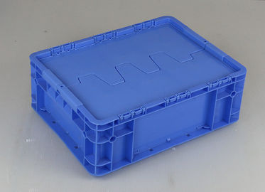 Eingehängte Deckel-Plastikspeicher-Tote Boxes Blue Color Stacking-Umsätze