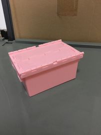 Kleines Plastikstapel-Nest Tote Boxes Attached Lids 120*80*60 Millimeter