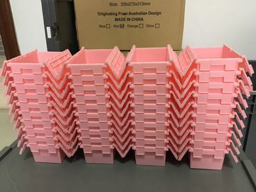 Kleines Plastikstapel-Nest Tote Boxes Attached Lids 120*80*60 Millimeter
