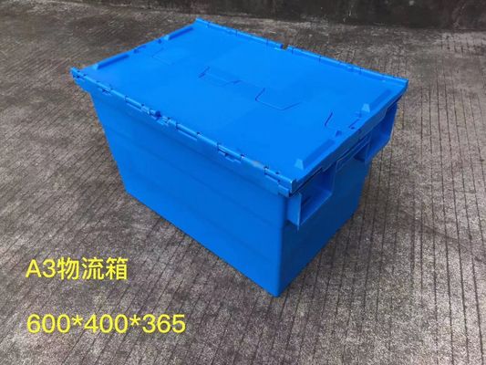 Theftproof 600*400mm Plastikspeichertotalisatoren mit eingehängtem Deckel