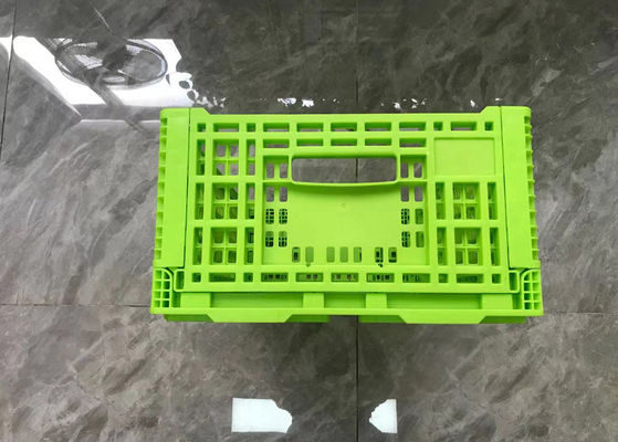 Grüner Umsatz-faltbare Plastikkisten mit Mesh Base Light Weight