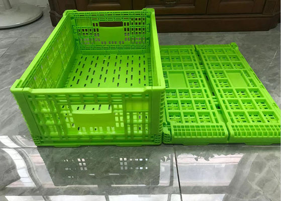Grüner Umsatz-faltbare Plastikkisten mit Mesh Base Light Weight