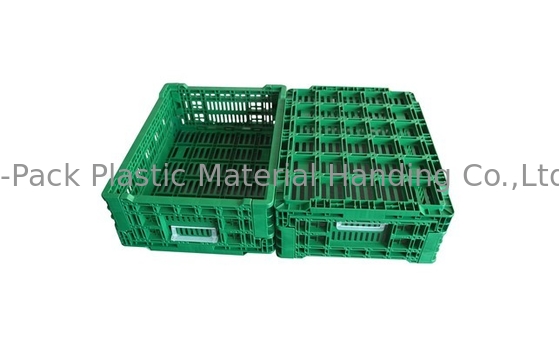 Gemüse, das Plastikkisten-Industrieobst-Speicher-Kisten 400*300*140mm faltet