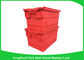 Industrial Plastic Attached Lid Containers , 600*400mm Assorted Height